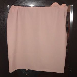 Pale pink bodycon skirt